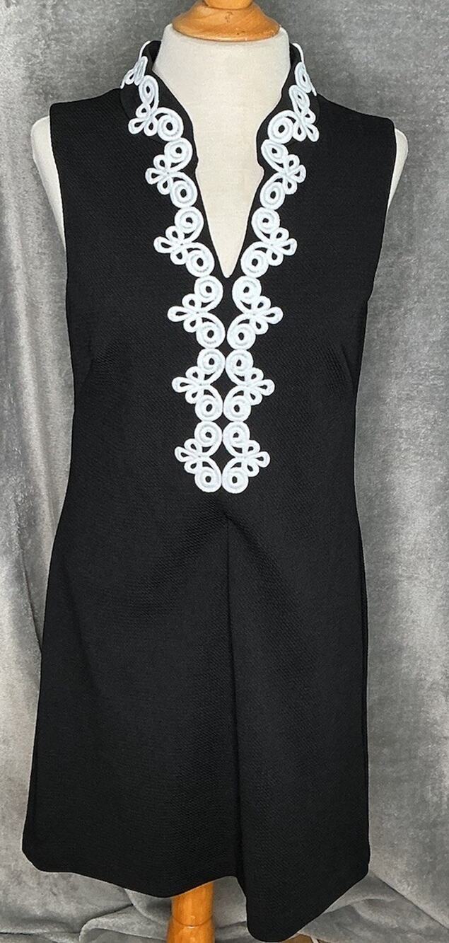 Jessica Howard Womens Size 10 Black/White Sleeveless Dress
